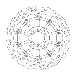 Moto-Master Flame Jarrulevy eteen vasen Honda: CBR 900 RR Fireblade