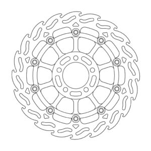 Moto-Master Flame Jarrulevy eteen vasen Kawasaki: ZX-6R, ZX-9R
