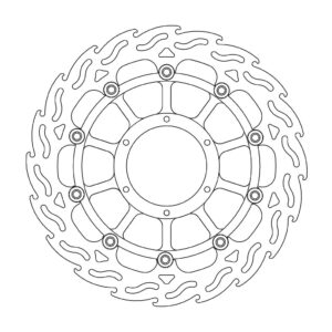 Moto-Master Flame Jarrulevy eteen vasen Honda: CBR 900-954 RR