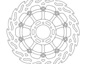 Moto-Master Flame Jarrulevy eteen vasen Honda: CBR 1100 XX, X Eleven 1100