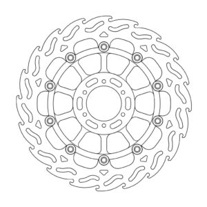 Moto-Master Flame Jarrulevy eteen vasen Honda: CBR 1100 XX, X Eleven 1100