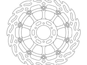 Moto-Master Flame Jarrulevy eteen oikea Honda: CBR 400F-600F-900RR, VFR 400-