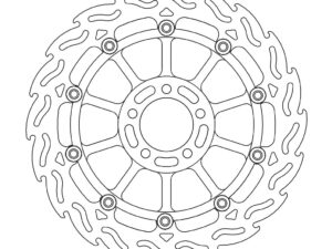 Moto-Master Flame Jarrulevy eteen oikea Kawasaki: ZXR 750, ZZR 1100-1200, ZX-