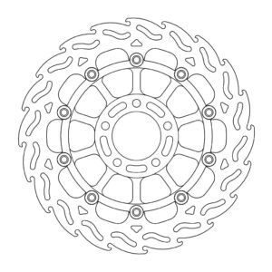 Moto-Master Flame Jarrulevy eteen oikea Suzuki: GSX-R 750-1100