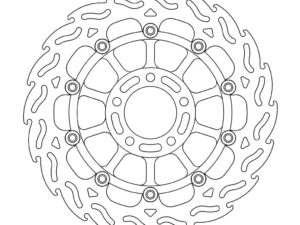 Moto-Master Flame Jarrulevy eteen oikea Suzuki: GS 250-400-500-1200, GSF 1200