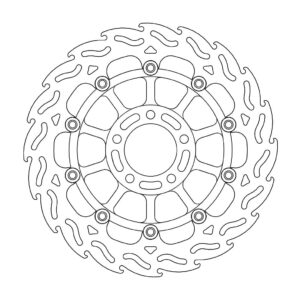 Moto-Master Flame Jarrulevy eteen oikea Suzuki: GS 250-400-500-1200, GSF 1200