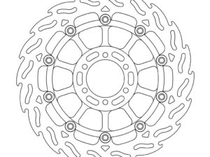 Moto-Master Flame Jarrulevy eteen oikea Yamaha: FZ(R) 600, TDM 850, R1-Z 250,