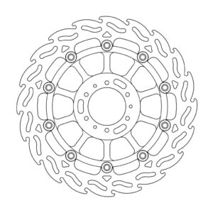 Moto-Master Flame Jarrulevy eteen oikea Honda: CBR 900 RR, CBR 600 F, VFR 800