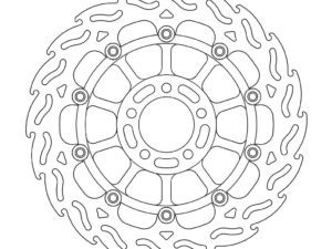 Moto-Master Flame Jarrulevy eteen oikea Kawasaki: ZXR 400-750, ZRX 1100-1200,