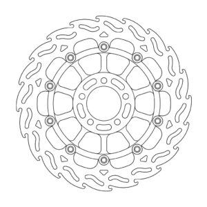 Moto-Master Flame Jarrulevy eteen oikea Kawasaki: ZXR 400-750, ZRX 1100-1200,