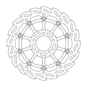 Moto-Master Flame Jarrulevy eteen oikea Kawasaki: ZX-6R, ZX-9R