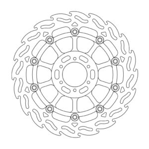 Moto-Master Flame Jarrulevy eteen oikea Honda: CB 600 F Hornet