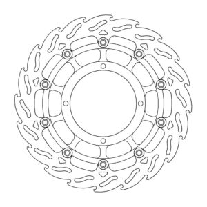 Moto-Master Flame Jarrulevy eteen vasen Husqvarna 450-510-610-630 SM-R