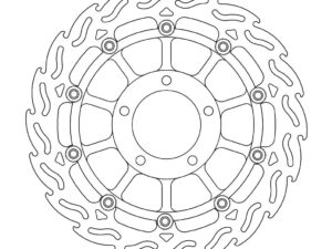 Moto-Master Flame Jarrulevy eteen vasen Triumph: T1050, T955