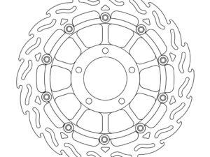 Moto-Master Flame Jarrulevy eteen oikea Triumph: T1050, T955