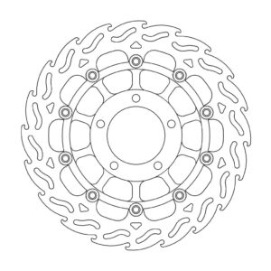 Moto-Master Flame Jarrulevy eteen vasen Triumph: Daytona, Speed Four