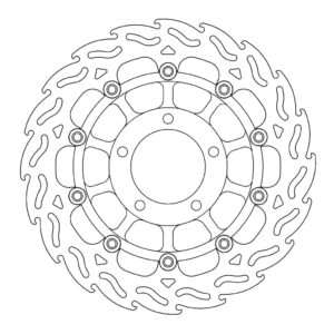 Moto-Master Flame Jarrulevy eteen oikea Triumph: Daytona, Speed Four