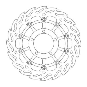 Moto-Master Flame Jarrulevy eteen vasen Triumph: Daytona 675