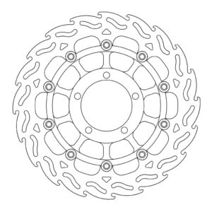 Moto-Master Flame Jarrulevy eteen oikea Triumph: Daytona 675