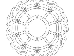 Moto-Master Flame Jarrulevy eteen vasen Honda: CBR1000 2008 >