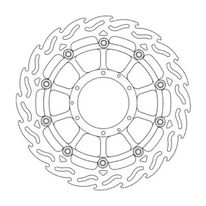 Moto-Master Flame Jarrulevy eteen vasen Honda: CBR1000 2008 >