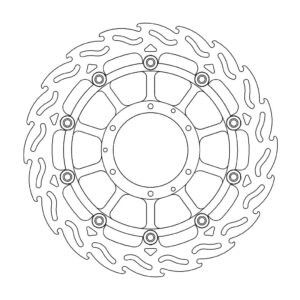 Moto-Master Flame Jarrulevy eteen oikea Honda: CBR1000 2008 >