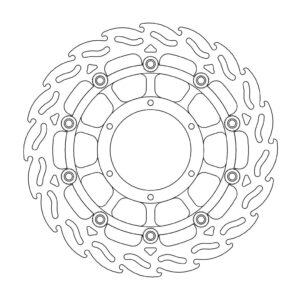 Moto-Master Flame Jarrulevy eteen oikea Honda: CBF 600, N / DN-01 / CBF 1000