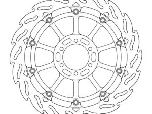 Moto-Master Racing Flame Jarrulevy eteen oikea 5,5mm Aprilia,Benelli, Bimota,Cag