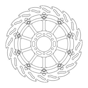 Moto-Master Racing Flame Jarrulevy eteen oikea 5,5mm Aprilia,Benelli, Bimota,Cag