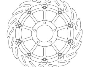 Moto-Master Racing Flame Jarrulevy eteen oikea 5,5mm Ducati