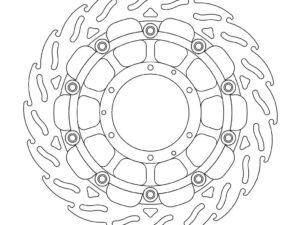 Moto-Master Racing Flame Jarrulevy eteen vasen 5,5mm Honda