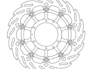 Moto-Master Racing Flame Jarrulevy eteen oikea 5,5mm Honda