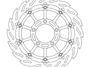 Moto-Master Racing Flame Jarrulevy eteen vasen 5,5mm MV Agusta