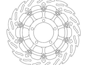 Moto-Master Racing Flame Jarrulevy eteen vasen 5,5mm Triumph