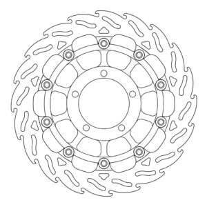 Moto-Master Racing Flame Jarrulevy eteen oikea 5,5mm Triumph
