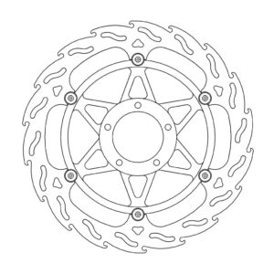 Moto-Master Flame Jarrulevy eteen oikea 1098R, 1198, Streetfighter