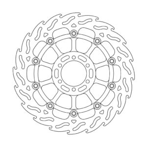 Moto-Master Flame Jarrulevy eteen vasen KTM 950 SMR, SMT