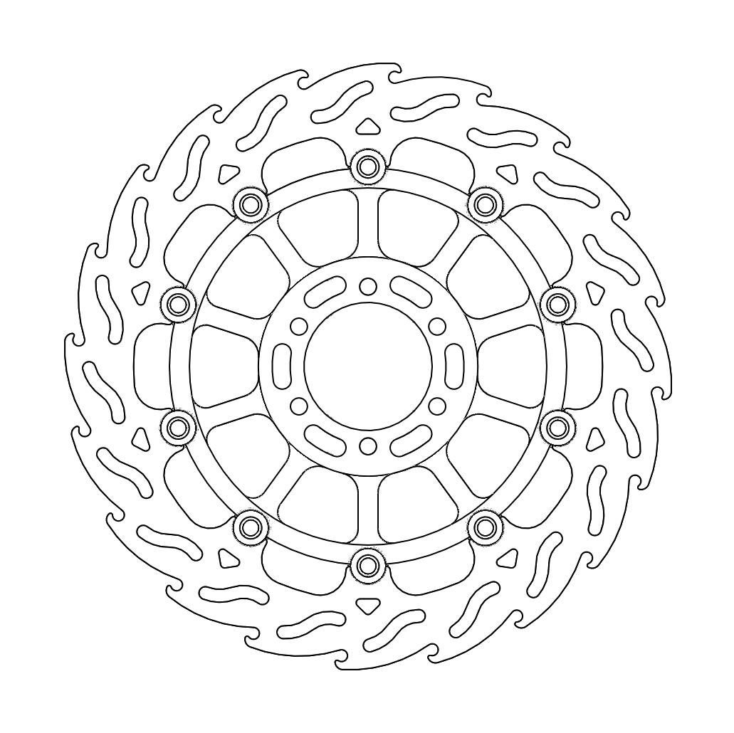 Moto-Master Flame Jarrulevy eteen vasen KTM 950 SMR, SMT