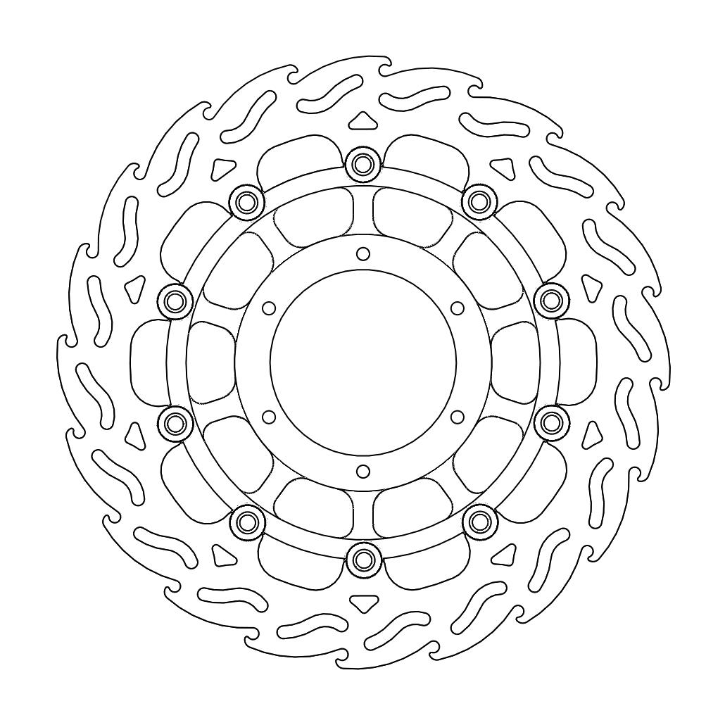 Moto-Master Flame Jarrulevy eteen vasen Pan European, ABS, ST 1300
