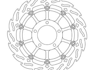Moto-Master Flame Jarrulevy eteen vasen T1050 Speed Triple