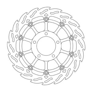 Moto-Master Flame Jarrulevy eteen vasen T1050 Speed Triple