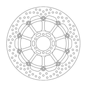 Moto-Master Halo Jarrulevy eteen Aprilia: RSV 1000, Benelli, Bimota, Ducati: ST