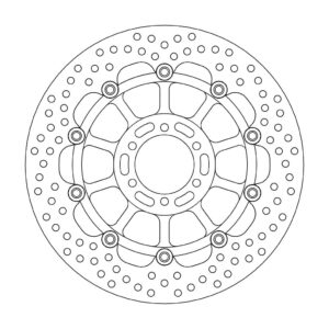 Moto-Master Halo Jarrulevy eteen Yamaha: R1-Z250, TZ250GP, XJR400/R, FZR600, FZ6