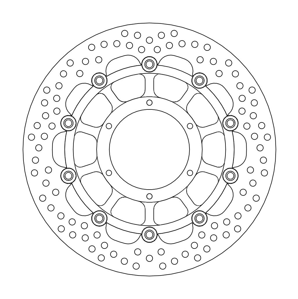 Moto-Master Halo Jarrulevy eteen Honda: CBF600/N/S/ABS, CBF1000/F, DN-01