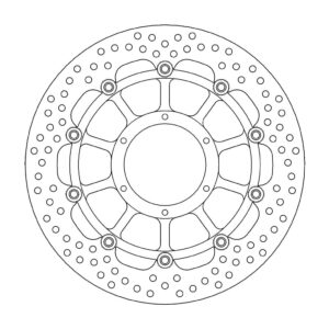 Moto-Master Halo Jarrulevy eteen Honda: CBR1000RR Fireblade, VTR1000 SP1/SP2