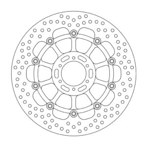 Moto-Master Halo Jarrulevy eteen Honda: CBR1100XX mustabird, X Eleven 1100