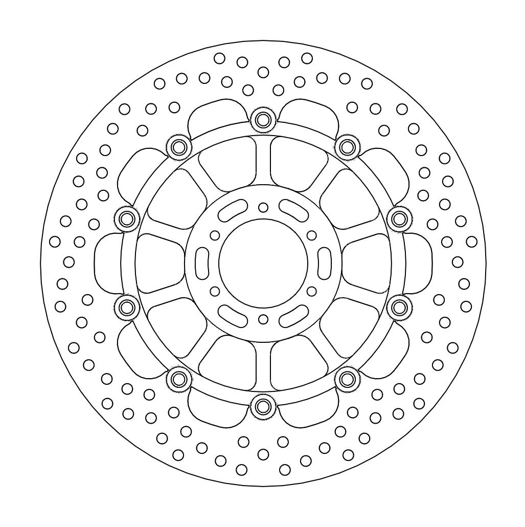 Moto-Master Halo Jarrulevy eteen Honda: CBR1100XX mustabird, X Eleven 1100