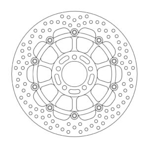 Moto-Master Halo Jarrulevy eteen Kawasaki: ZR550 Zephyr, ZX-6R Ninja, ZZR600, ZR