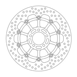 Moto-Master Halo Jarrulevy eteen Kawasaki: ZXR400, ZXR750 Ninja, ZX-9R Ninja, Ze