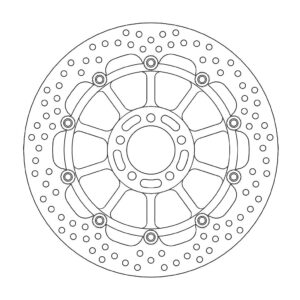 Moto-Master Halo Jarrulevy eteen Kawasaki: ZX-7R/RR Ninja, ZXR750, ZX-9R Ninja,